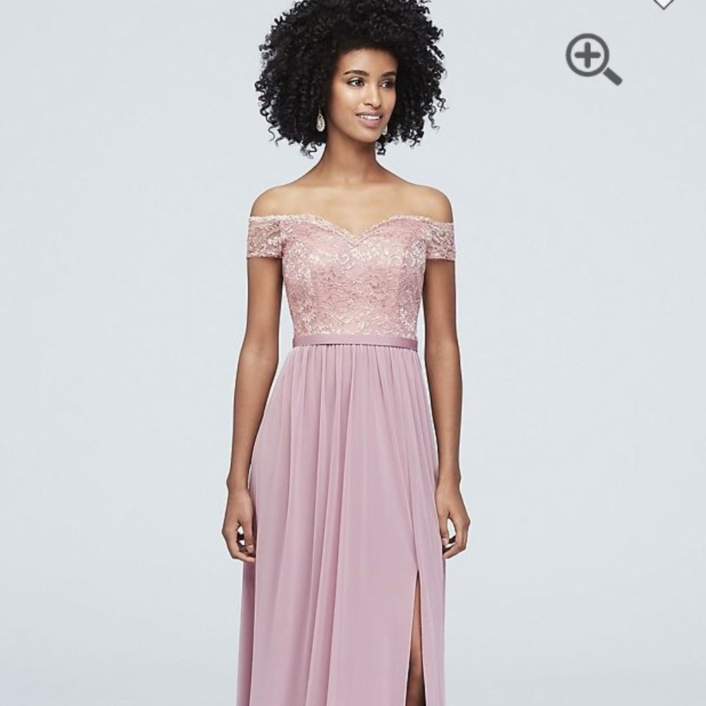 Rose Gold Metallic Lace Dress